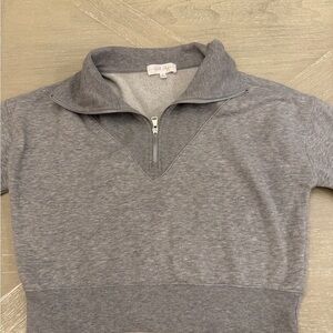 Gray Half-Zip Women's Sweater